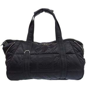 CHANEL Black Logo Boston Bag